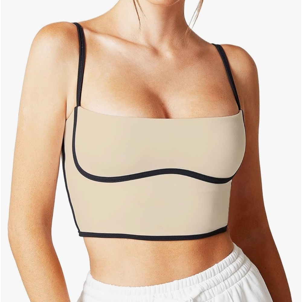 ⚜️ spaghetti strap padded sports bra size small